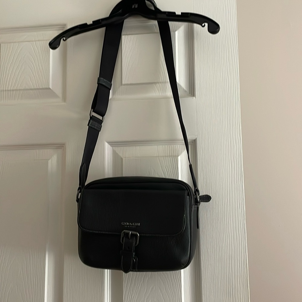 Coach Black Leather Cross Body Bag